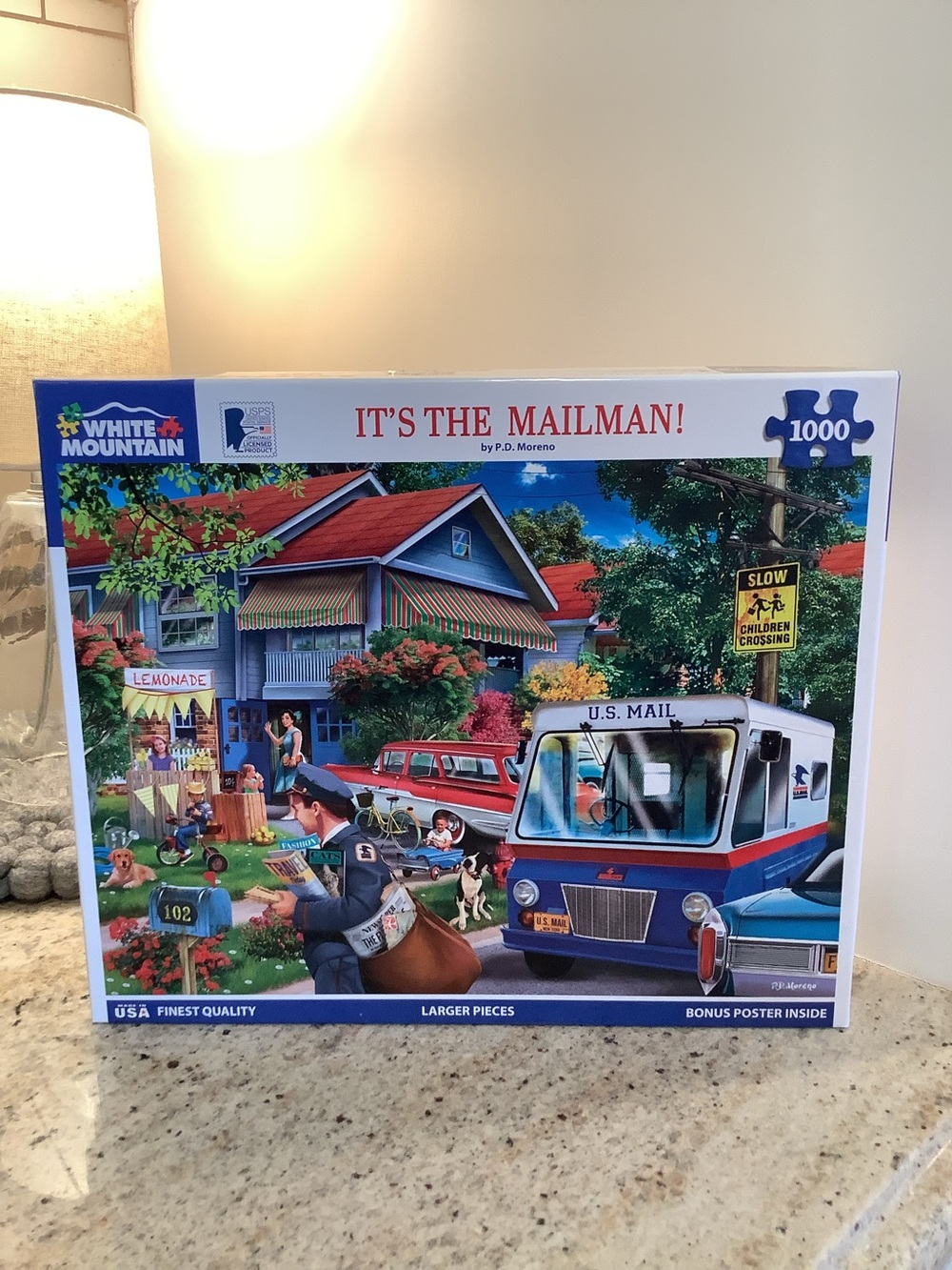 White Mountain Puzzle - It’s The Mailman  1000 Pieces